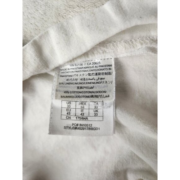 Guess USA Men's Size W31x12 Distressed Baggy Fit Linen/Cotton Cargo Shorts White - Picture 7 of 16